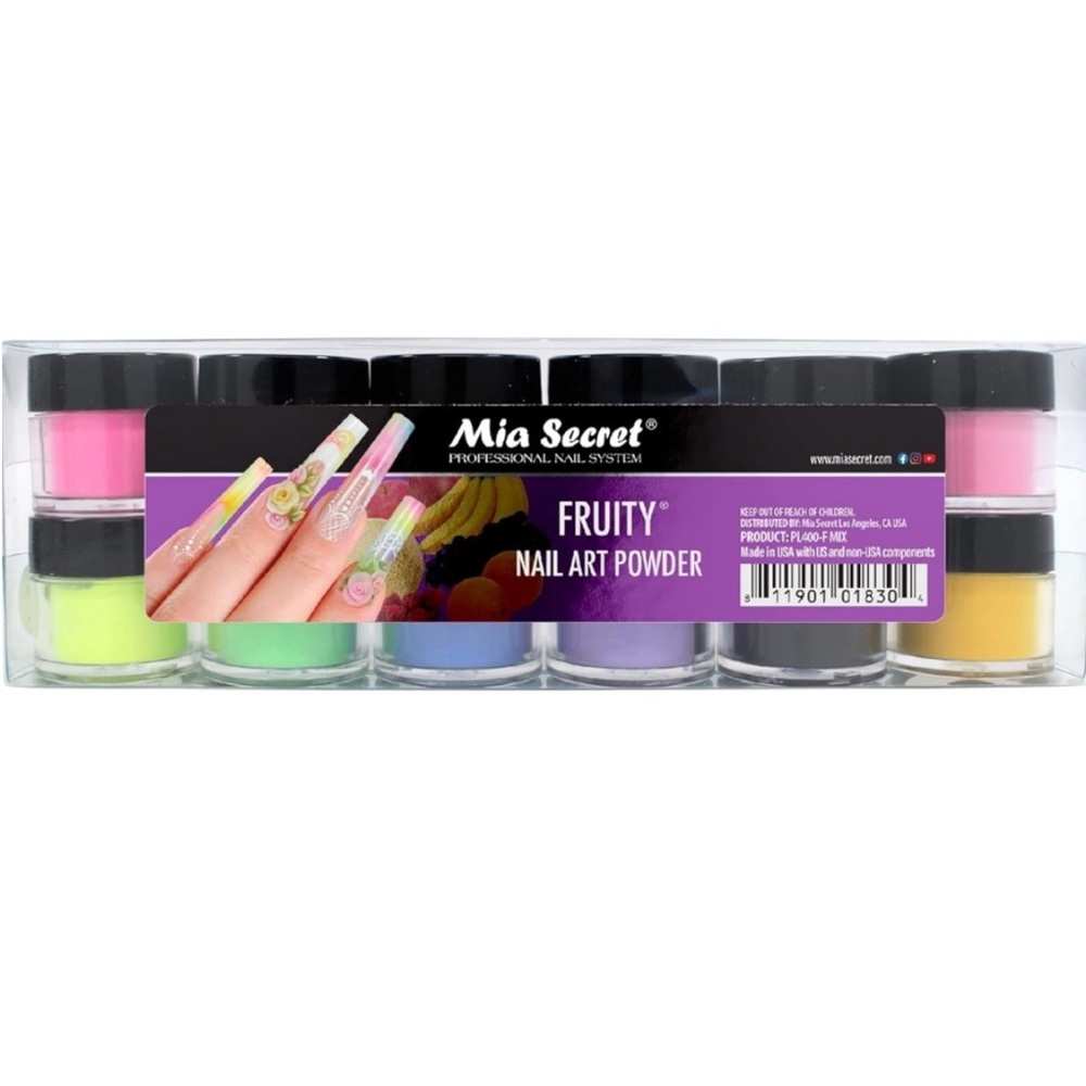 Mia Secret Fruity collection nails acry powder set 12 bottles